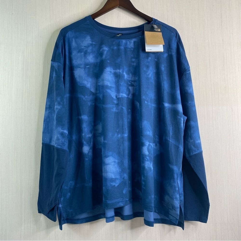 NWT The North Face Women’s Plus Dawn Long Sleeve Activewear Shirt Shady Blue 3X